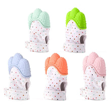 Charger l'image dans la galerie, Baby Silicone Mitts Teething Mitten Glove Sound Teether Newborn Chewable Nursing Mittens Teether Natural stop Sucking Thumb Toy